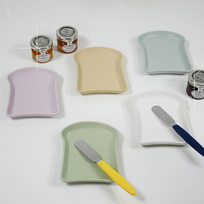 Bread plate couple set (Component: Bread plate L 2 EA + Bread plate S 2 EA + Butter knife 2 EA)