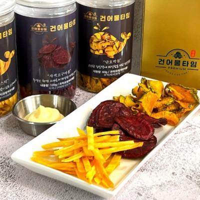 sweet potato snack set of 3 (sweet potato stick + purple sweet potato chip + sweet pumpkin chip_total 280 g